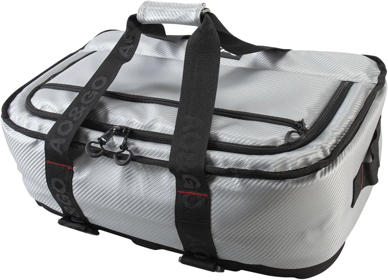 AO Coolers Stow N' Go Cooler, Low-Profile, Leakproof with High-Density Insulation, Holds Ice for 24 Hours, HD Carbon Silver, 38 Pack