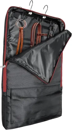 Asooll Horse Bridle Bag,Bridle/Halter Bag with 3 Prong Tack Rack,Horse Tack Carry Bag,Horse Harness Bag,Bridle Bag with Hooks for Horse Gear Storage