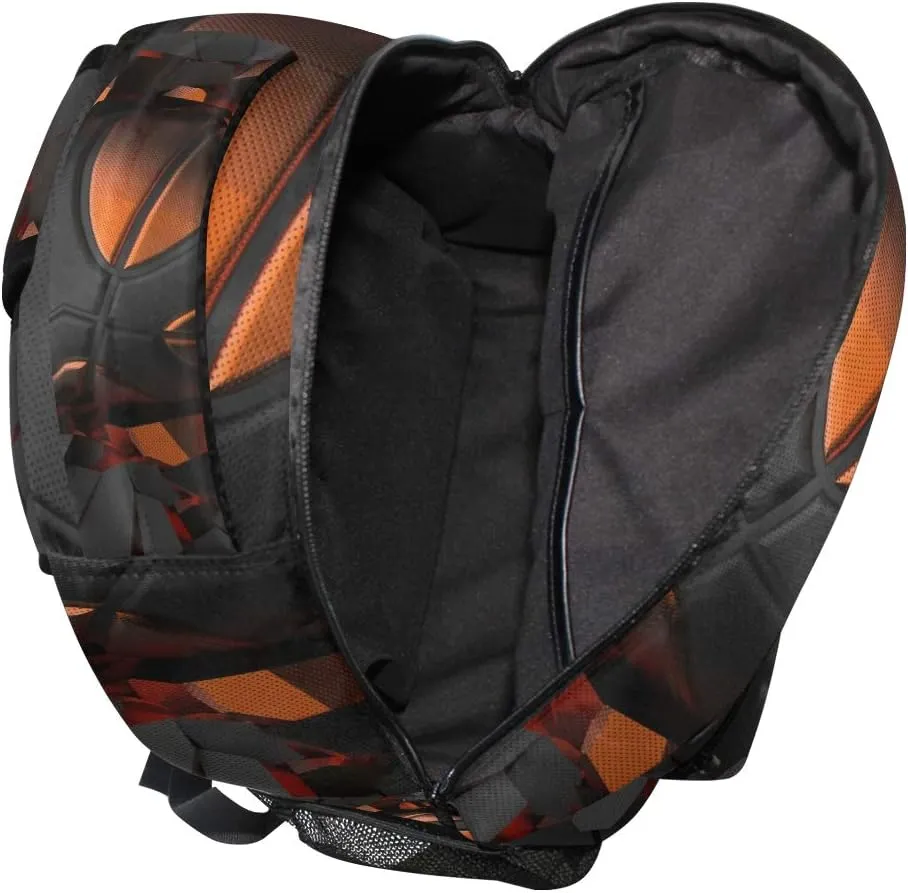 AUUXVA Backpack Art Painting Basketball Crash School Shoulder Bag Large Waterproof Durable Bookbag Laptop Daypack for Students Teens Girls Boys Elementary