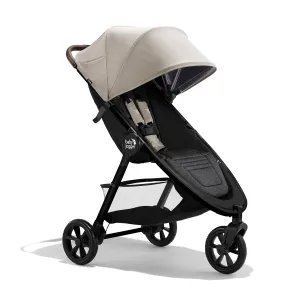Baby Jogger City Mini GT3 All Terrain Stroller with Forever Air Rubber Tires and All Wheel Suspension with Magnetic Buckle and No-Rethread Harness, Height-Adjustable Handlebar, and Foot Brake