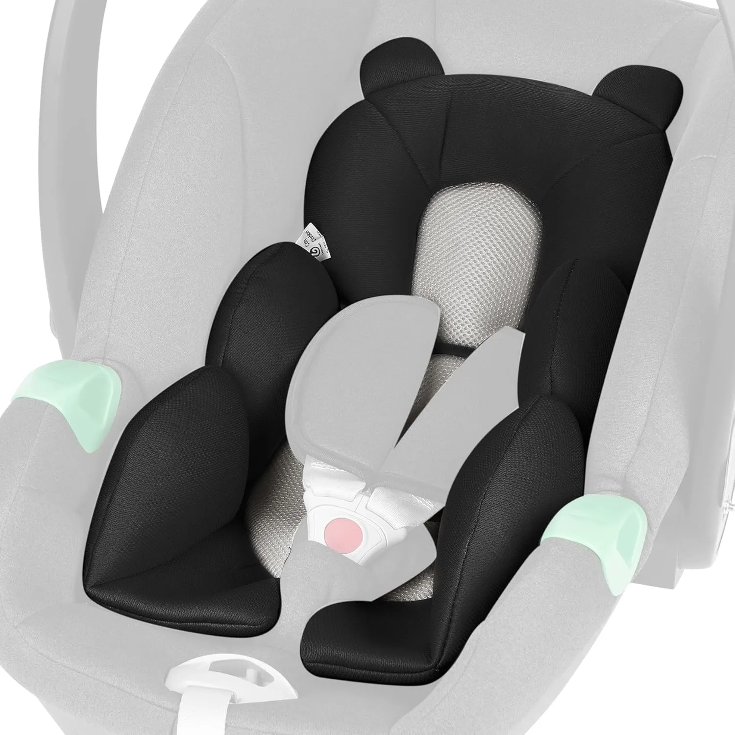 Baby Support Cushion - Breathable 3D Mesh Infant Insert for Strollers, Car Seats, High Chairs, and More - Perfect for Newborns (Black)