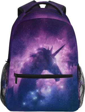Backpack Fantasy Animal Licorne Galaxy Nebula School Shoulder Bag Large Waterproof Durable Bookbag Laptop Daypack for Students Teens Girls Boys Elementary