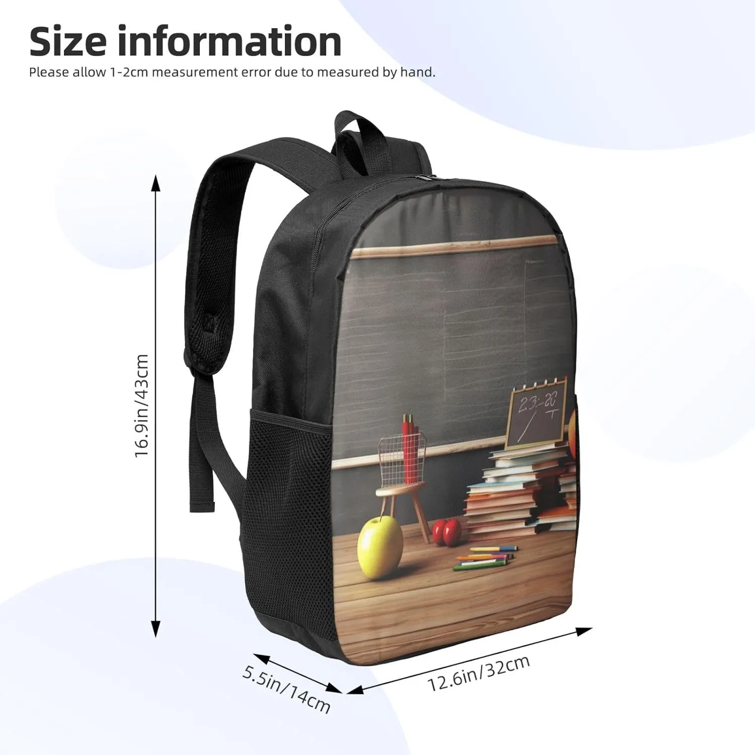 Backpack Travel Laptop Backpack for Men Women teacher classroom chalkboard Computer Backpacks 17 inch Casual Daypack