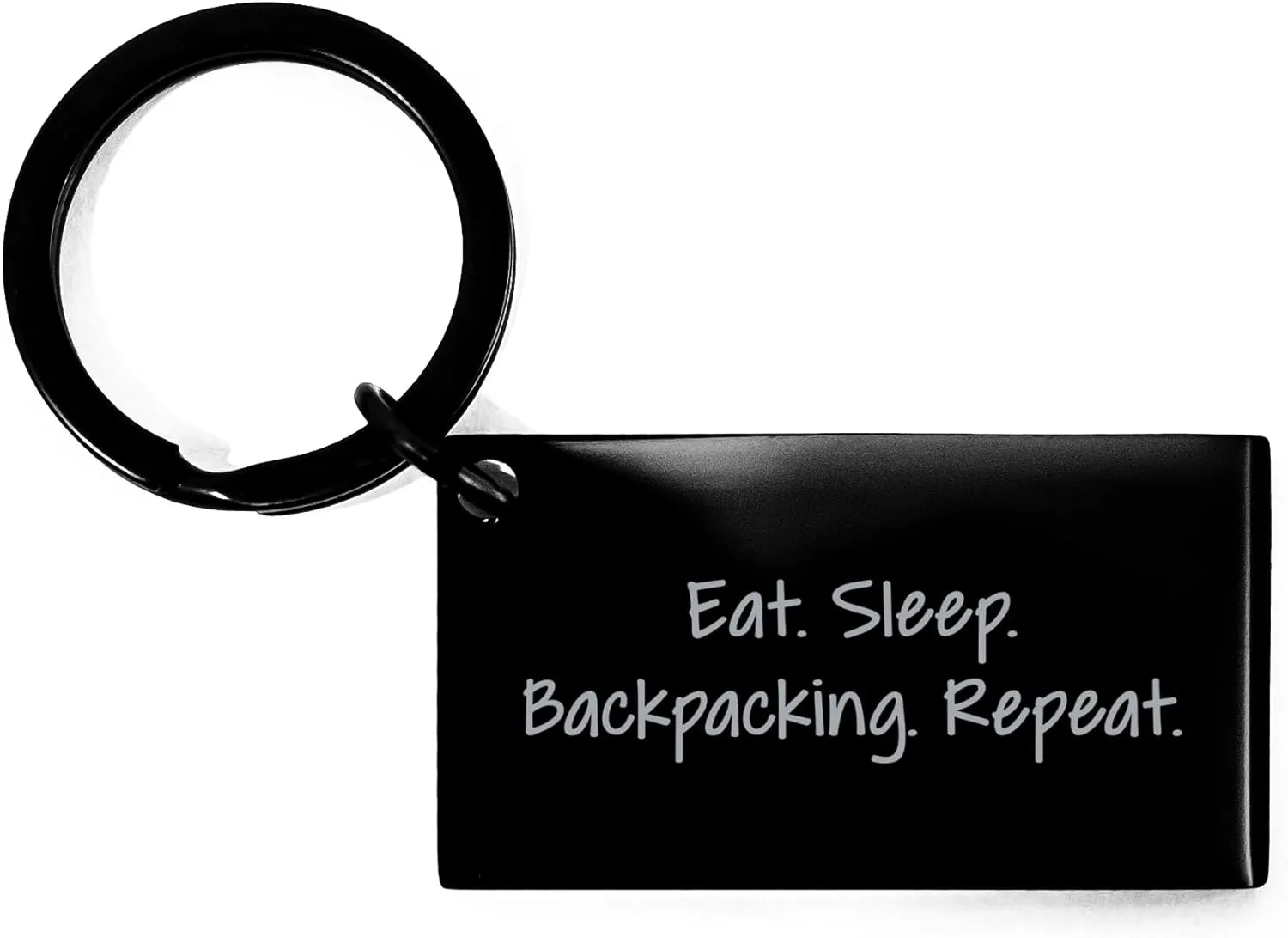 Backpacking Keychain Eat Sleep Backpacking Repeat Gift for Friends or Family this Christmas