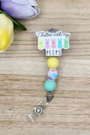Badge Reel-Chillin With My Peeps (Pastel) ES006