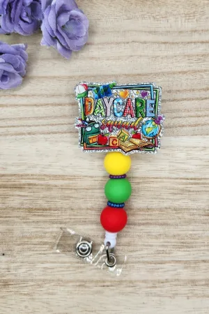 Badge Reel-Daycare Squad (Silver Glitter) WJ005