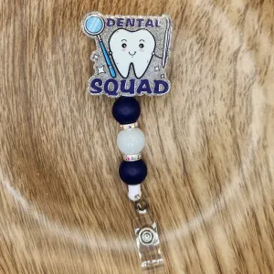 Badge Reel-Dental Squad (Silver Glitter) DV003