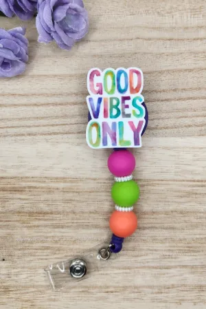 Badge Reel-Good Vibes Only (Watercolor) MP003
