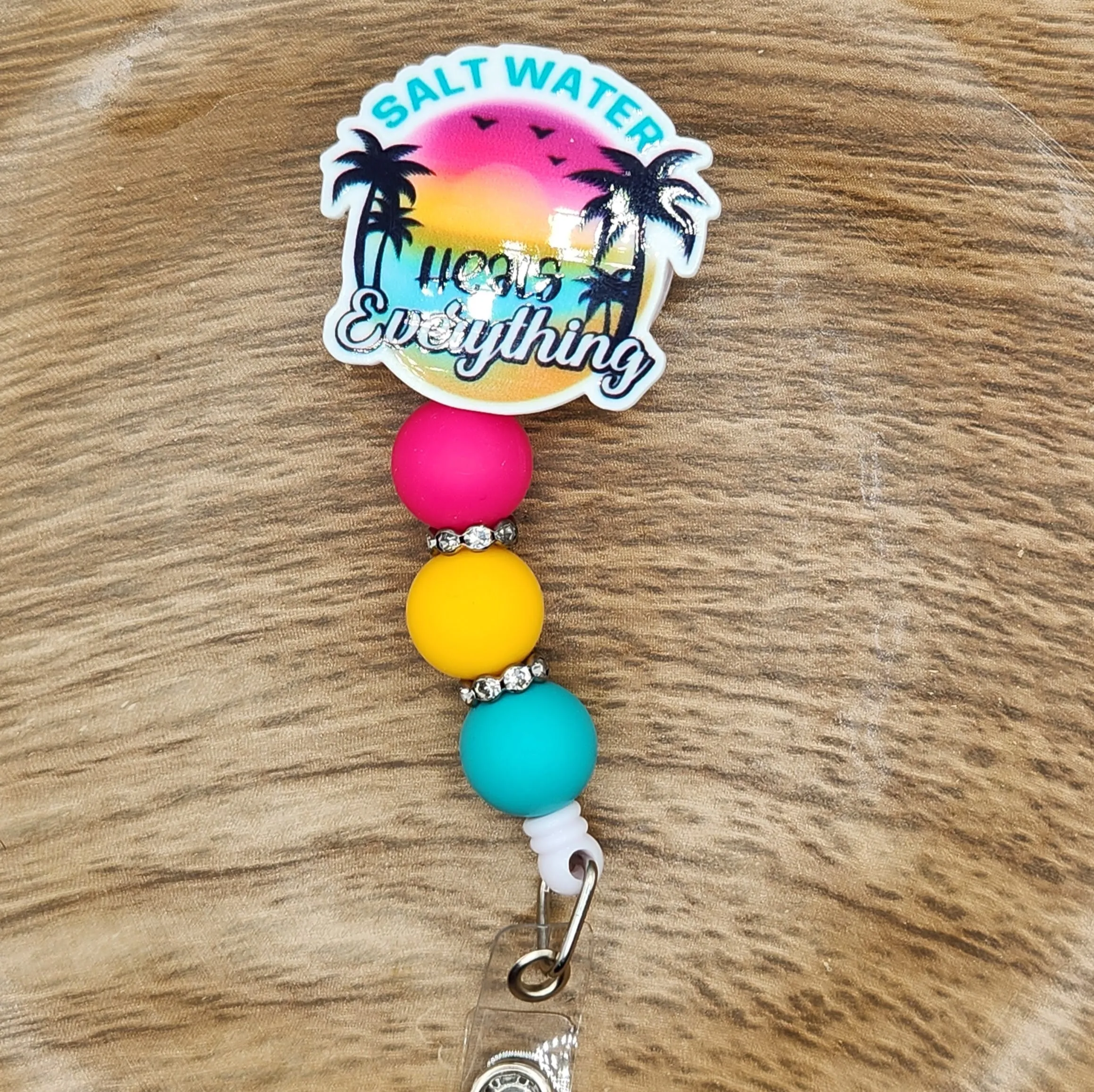 Badge Reel-Salt Water Heals Everything SF006
