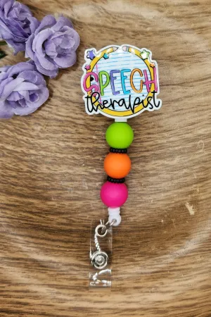 Badge Reel-Speech Therapist Lined Paper TS010