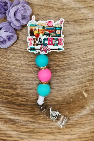 Badge Reel-Teacher Life Coffees & Books TS013