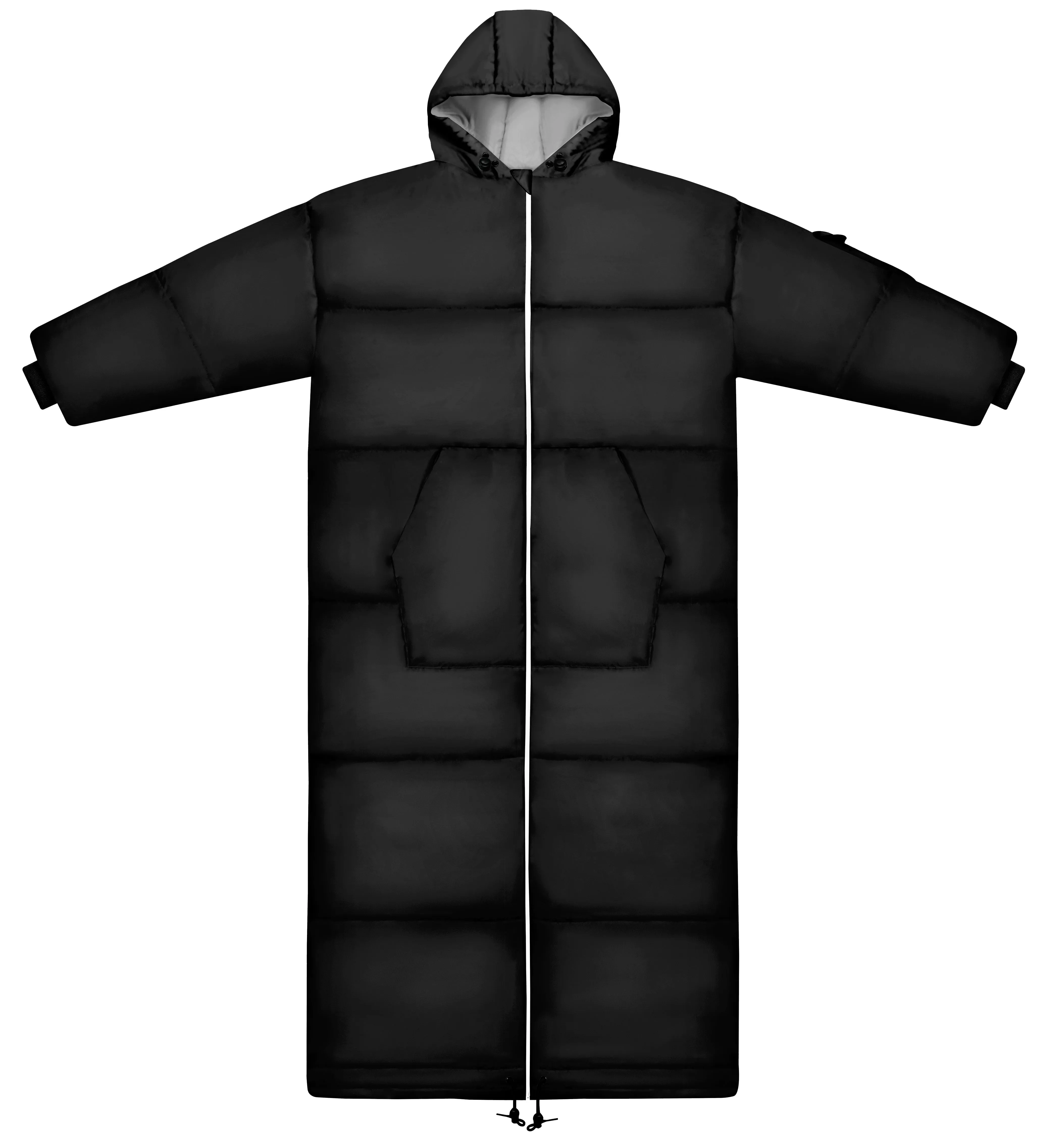 Balck Long Sleeve Sleeping Bag Jacket L-XXL