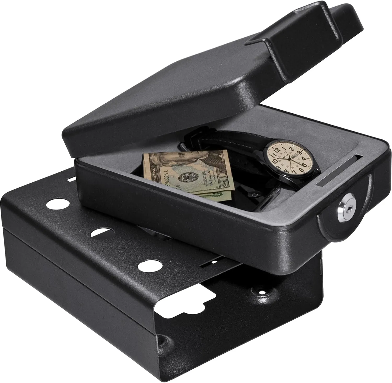 BARSKA AX11812 Compact Key Lock Box with Mounting Sleeve, Black