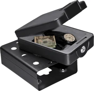 BARSKA AX11812 Compact Key Lock Box with Mounting Sleeve, Black