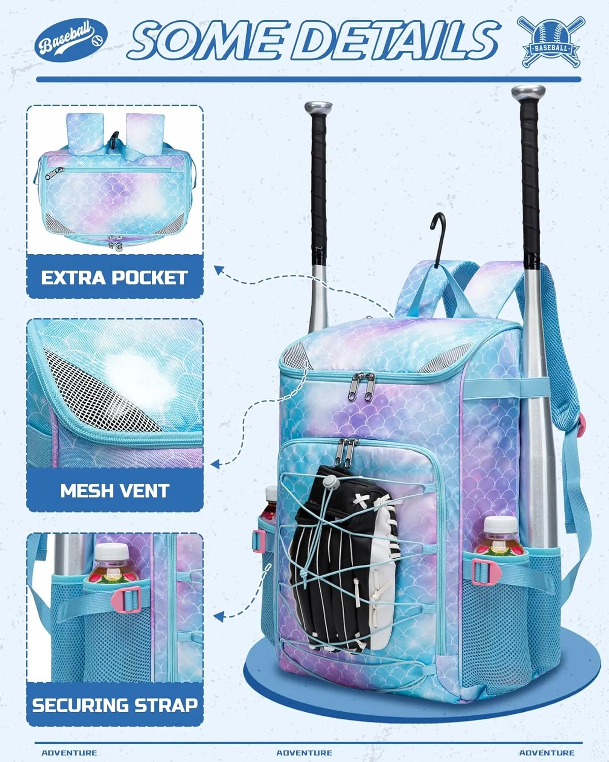 Baseball Softball Bag for Kids Boys Girls Ages 6-8 8-12 12-14 Large Youth Bat Bag Backpack with Ventilated Shoe Compartment Baseball Softball Tball Stuff Supplies