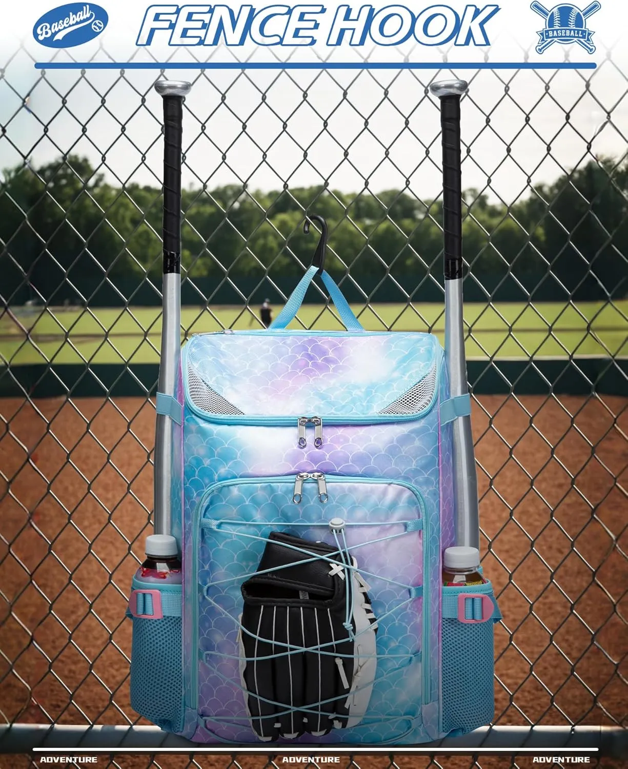 Baseball Softball Bag for Kids Boys Girls Ages 6-8 8-12 12-14 Large Youth Bat Bag Backpack with Ventilated Shoe Compartment Baseball Softball Tball Stuff Supplies