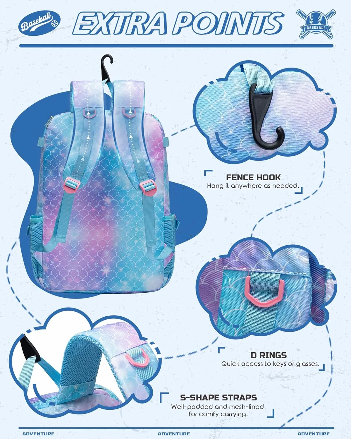 Baseball Softball Bag for Kids Boys Girls Ages 6-8 8-12 12-14 Large Youth Bat Bag Backpack with Ventilated Shoe Compartment Baseball Softball Tball Stuff Supplies