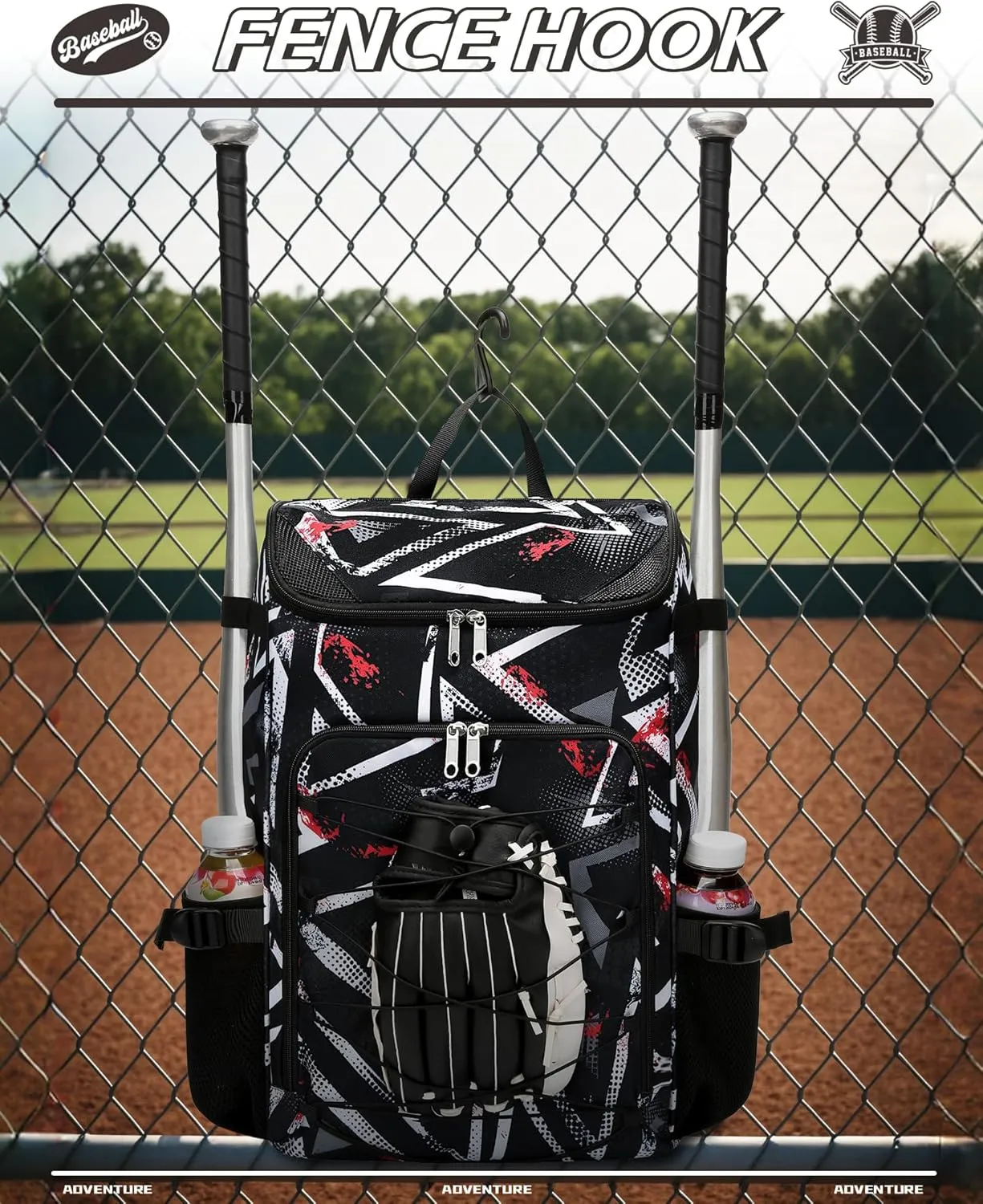 Baseball Softball Gear Bag Backpack for Boys Girls Ages 6-8 8-12 12-14 Large Kids T-Ball Bat Bags with Ventilated Shoe Compartment Baseball Softball Players Stuff Supplies