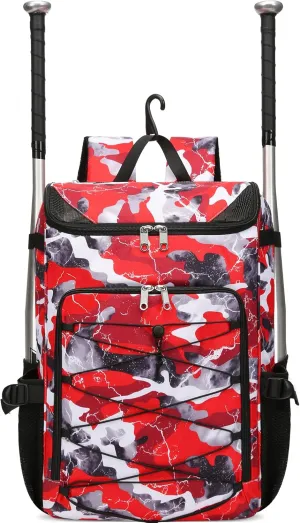 Baseball Softball Gear Bag Backpack for Boys Girls Ages 6-8 8-12 12-14 Large Kids T-Ball Bat Bags with Ventilated Shoe Compartment Baseball Softball Players Stuff Supplies