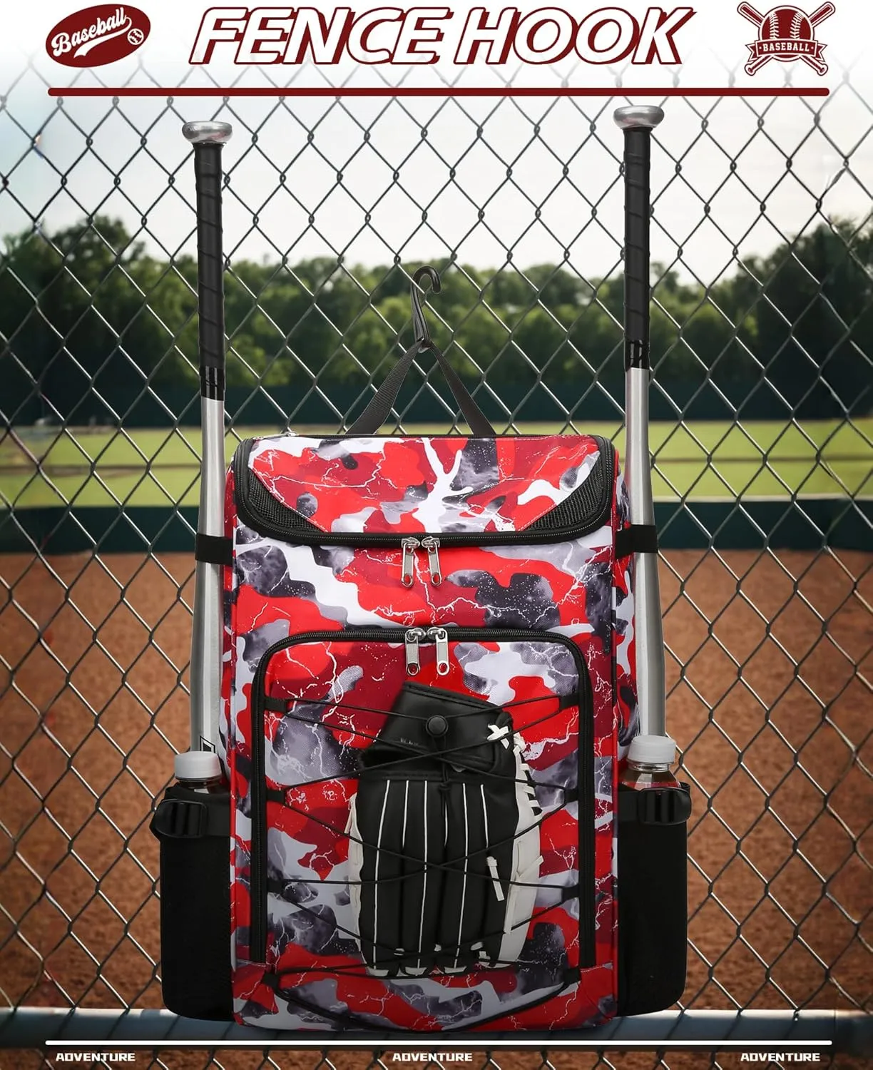 Baseball Softball Gear Bag Backpack for Boys Girls Ages 6-8 8-12 12-14 Large Kids T-Ball Bat Bags with Ventilated Shoe Compartment Baseball Softball Players Stuff Supplies