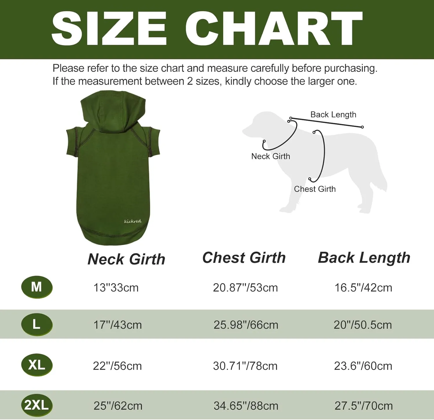 Basic Dog Hoodie, Premium Dog Sweater Pullover, Soft & Comfy Cotton Pet Clothes Hoodies with Hat and Leash Hole - Army Green (Medium)
