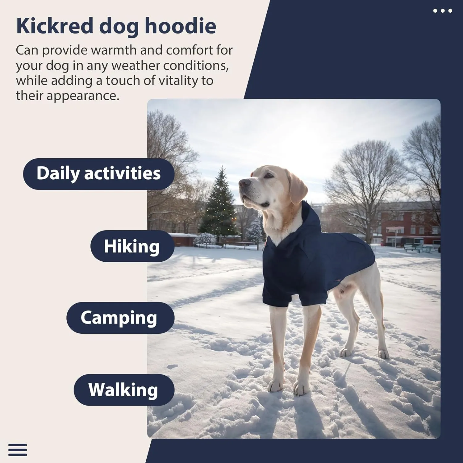 Basic Dog Hoodie - Soft Premium Quality Sweater With Leash Hole and Pocket, Cotton Puppy Sweatshirt Fashion Outfit for Small Medium Large - Navy Blue (XX-Large)