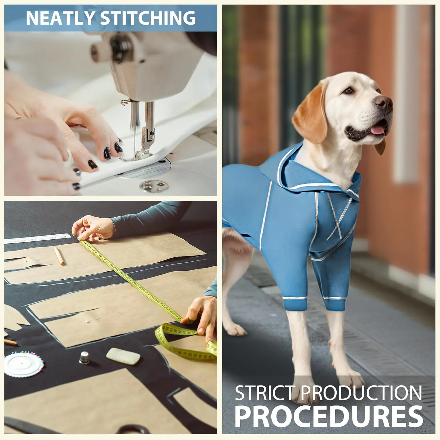 Basic Dog Hoodie Sweatshirts, Pet Clothes Hoodies Sweater with Hat and Leash Hole, Soft Cotton Outfit Coat for Small Medium Large Dogs, Light Blue (XX-Large)