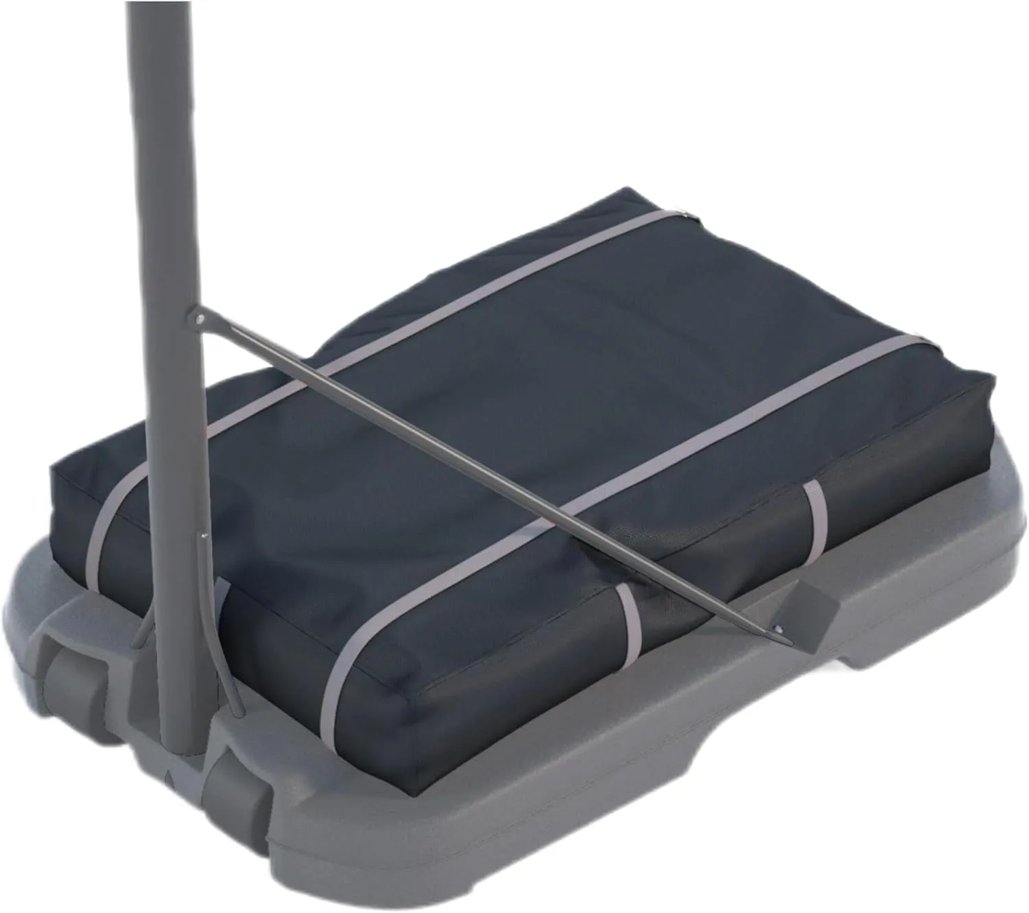 Basketball Hoop Sandbag - Heavy Duty Weighted Bottom Anchor for Basketball Frames - Made of 600D Waterproof And Dustproof oxford fabric, Double Layer Fabric, L 35.4" x W 23.6" x H 5.1", Only Bag.