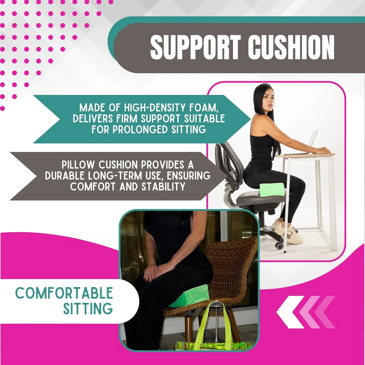 BBL Pillow After Surgery Seat Cushion, Dr Recommended Butt Cushion for Long Sitting with Washable Cover, Soft Booty Pillow BBL Brazilian Butt Lift Pillow, Butt Pillow BBL Post Surgery Supplies