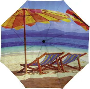 Beach Sun Umbrella Chair Windproof Travel Compact Umbrella Folding Automatic Umbrellas