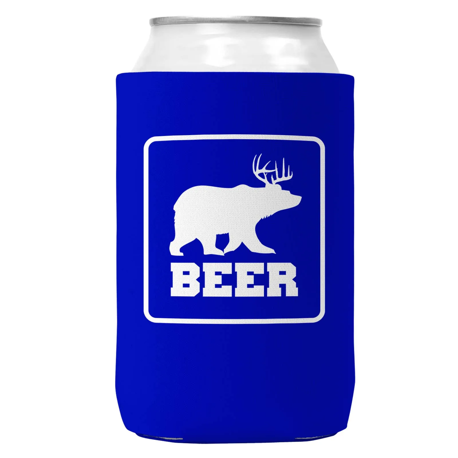 Bear   Deer = Beer Can Coozie Cooler for 12oz Cans