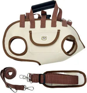 Bear Dog Lift Harness Carrier Full Body Legs Out Sling Emergency Pet Backpack for Disabled Old Joint Injuries with Treat Bag 4.4~19.8 lbs (Large（14.3~19.8lbs）, Animal Print)