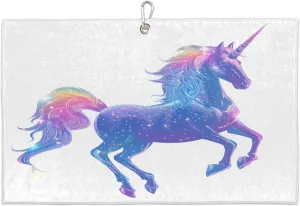 Beautiful Horses Golf Towel with Heavy Duty Carabiner Ultra Absorbent Quick Dry Perfect for Cleaning Clubs Balls Gear Essential Golf Accessory for Men Women Kids