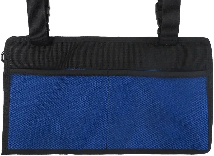 BENEFIT WEAR 5 Pocket Side-Pack Wheelchair, Walker or Scooter Bag with Key Rings | Wheelchair Armrest Accessories for Walker, Electric Scooter & Wheelchairs (Black)