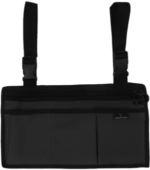 BENEFIT WEAR 5 Pocket Side-Pack Wheelchair, Walker or Scooter Bag with Key Rings | Wheelchair Armrest Accessories for Walker, Electric Scooter & Wheelchairs (Black)