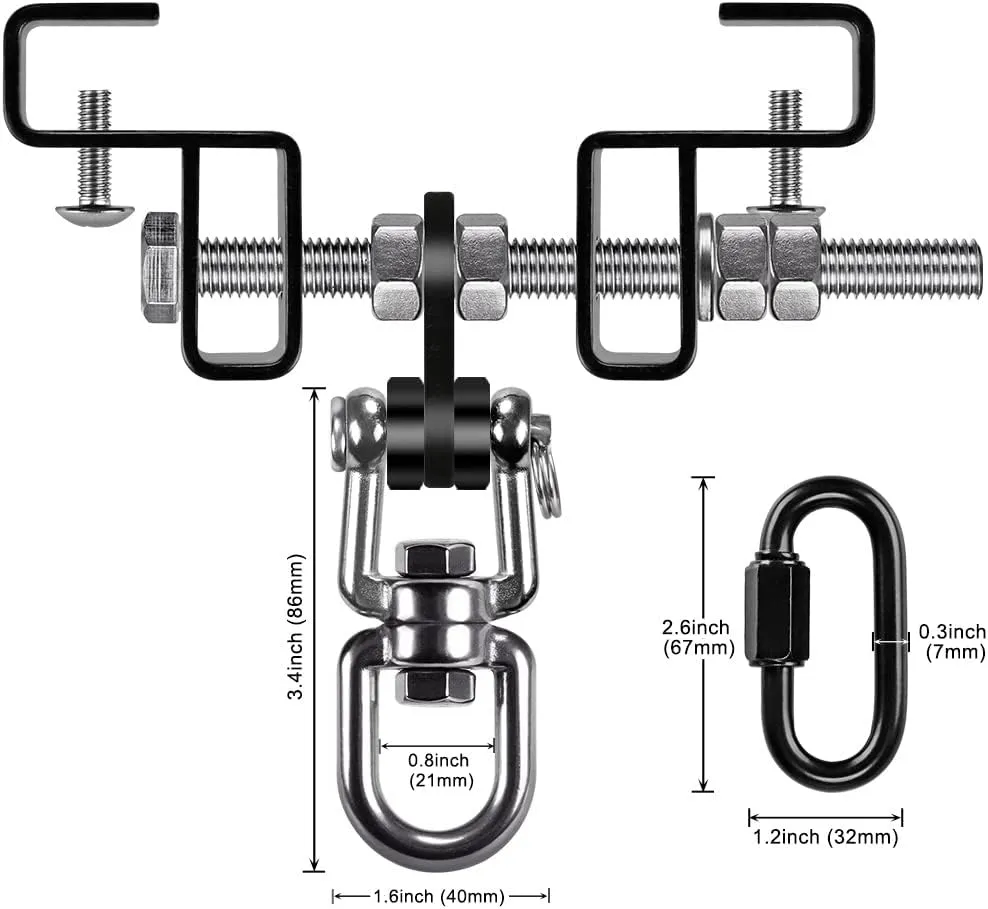 BeneLabel Punching Bag Hanger, Heavy Bag Mount, Boxing Bag Kit, Holder, Wall Mount, Accessories for Beam, 400KG Capacity