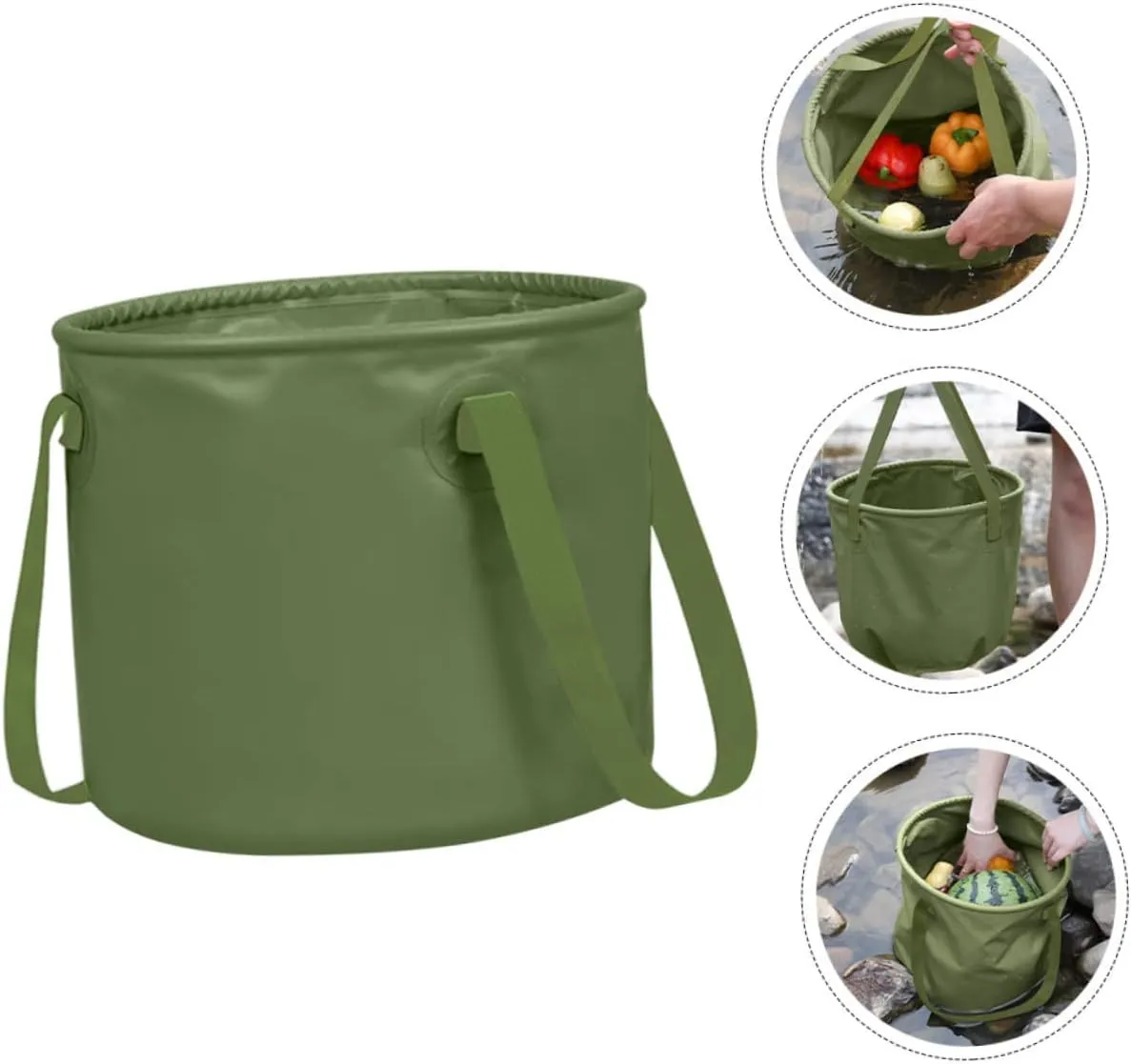 BESPORTBLE Picnic Bucket Minnow Bucket Camping Washing Bucket Camp Sink 10 Gallon Bucket Water Storage Container Camping Accessories Cooking Fish Bucket Fold Net Collapsible Bucket Travel