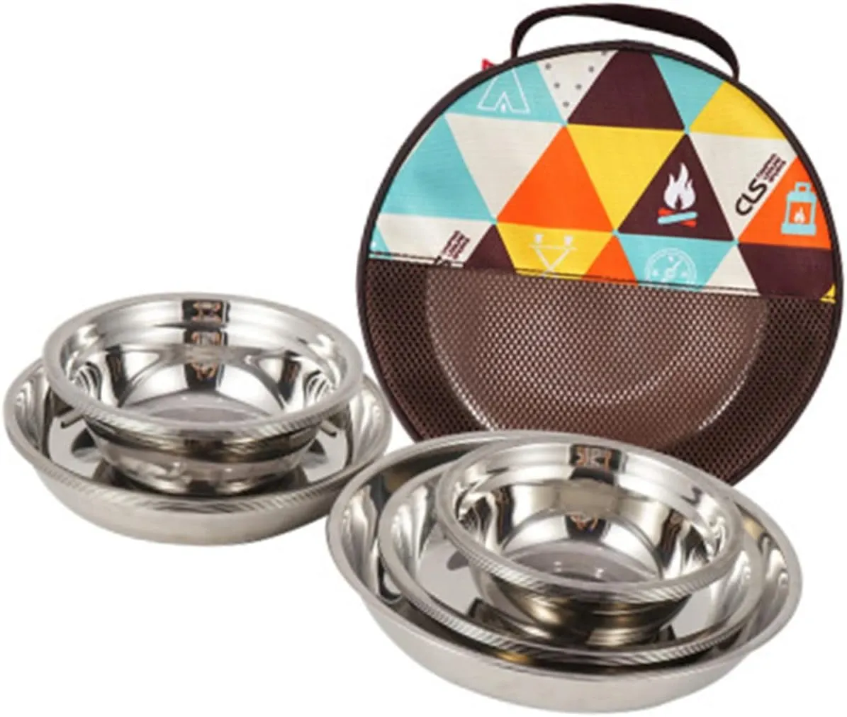 BESPORTBLE Travel Dinning Set 17 in 1 Compact Outdoor Tableware Set Perfect for Camping Hiking Rv Outdoor Dining
