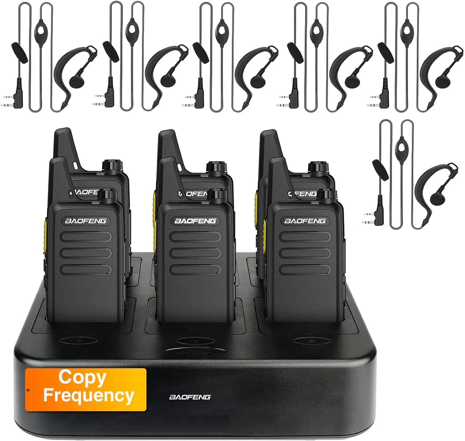BF-888S Upgraded Walkie Talkies BAOFENG T20D Long Range Two Way Radios with USB-C Charging Compact Portable Design for Outdoor Adventures Team Communication and Emergency Use (T20D x 6 Pack)