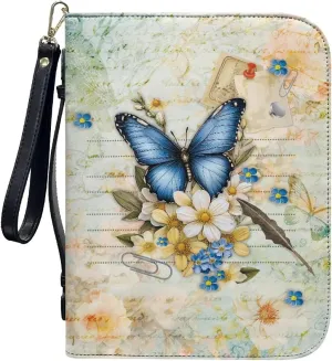 Bible Cover Case for Unisex Stylish Bible Bag with Detachable Black Ribbon Church Tote Bag Zippered Book Handbag