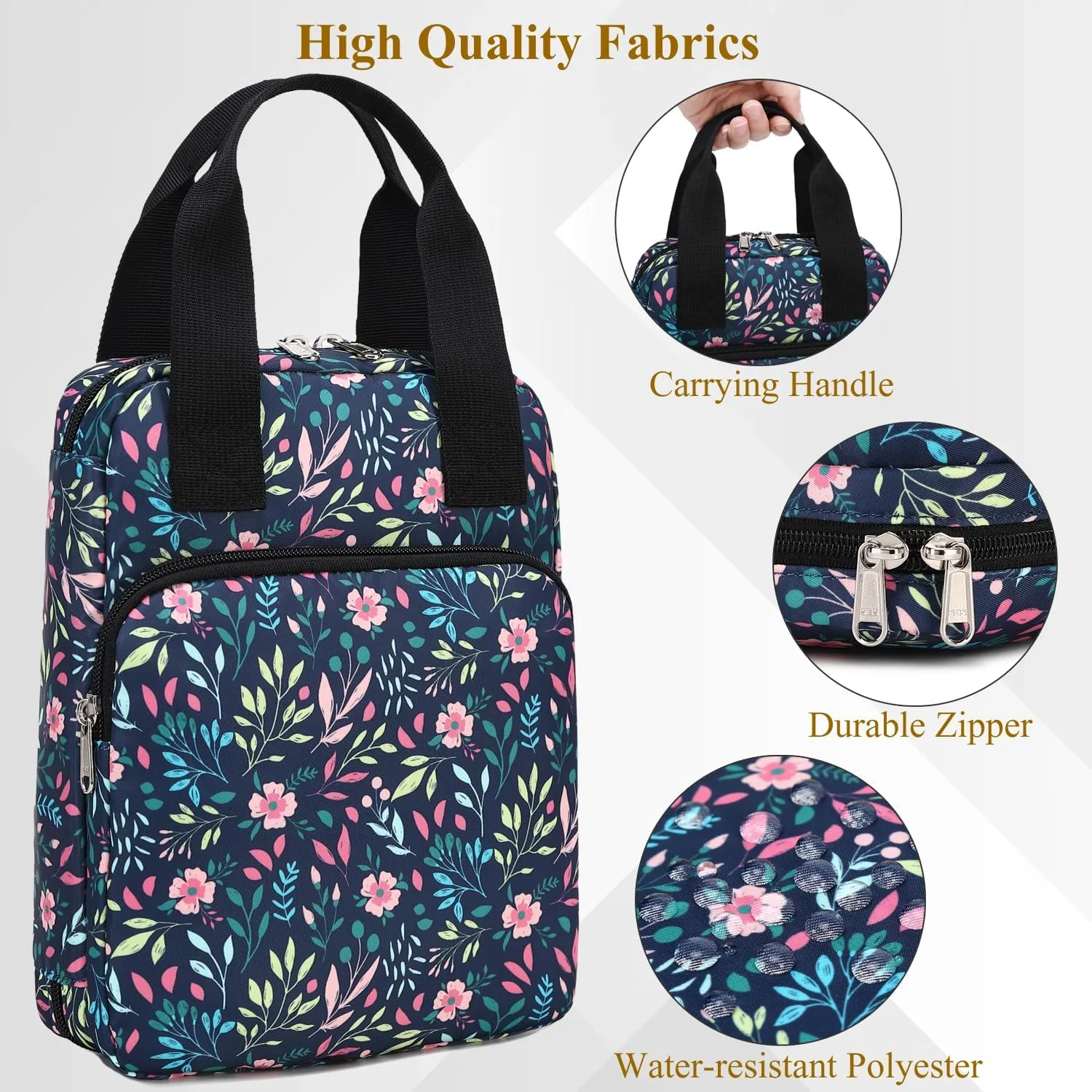 Bible Cover for Women, Bible Case, Bible Holder Case for Women, Carrying Book Case Church Bag with Handle and Zippered