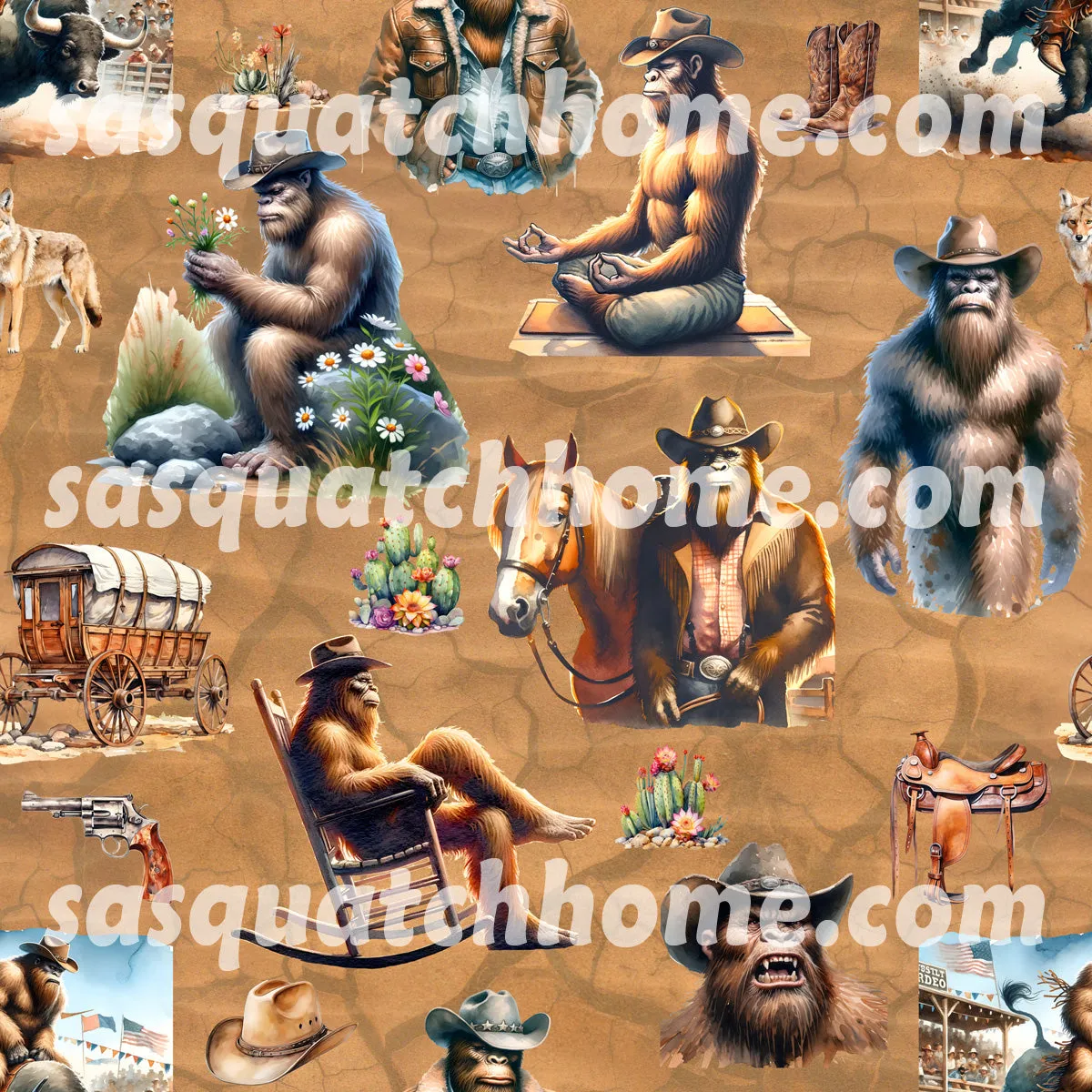 Bigfoot, Sasquatch Themed, Oxford Fabric Dog Harness
