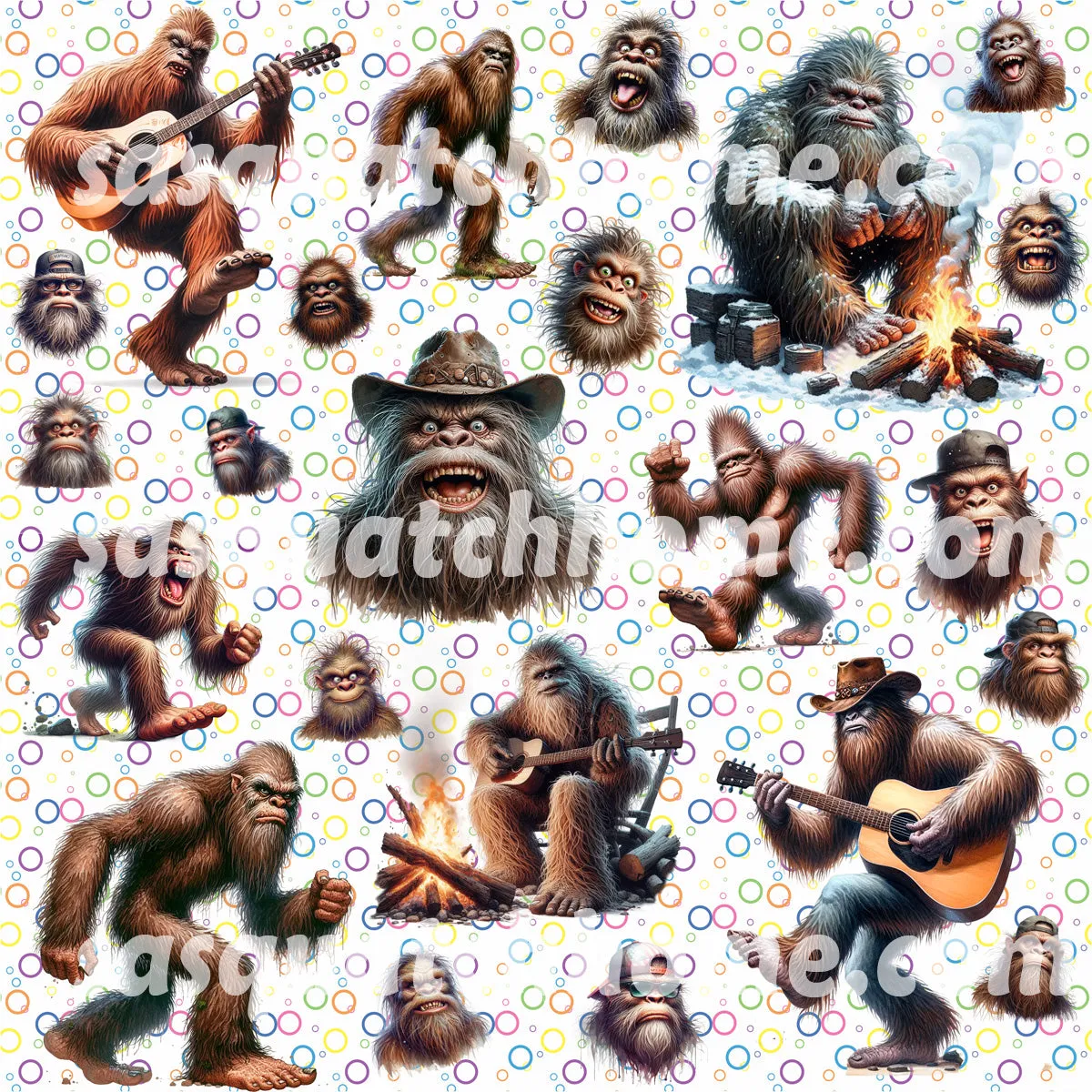 Bigfoot, Sasquatch Themed, Oxford Fabric Dog Harness