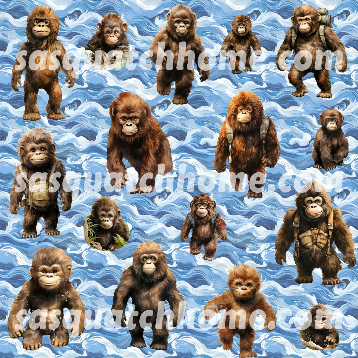 Bigfoot, Sasquatch Themed, Oxford Fabric Dog Harness