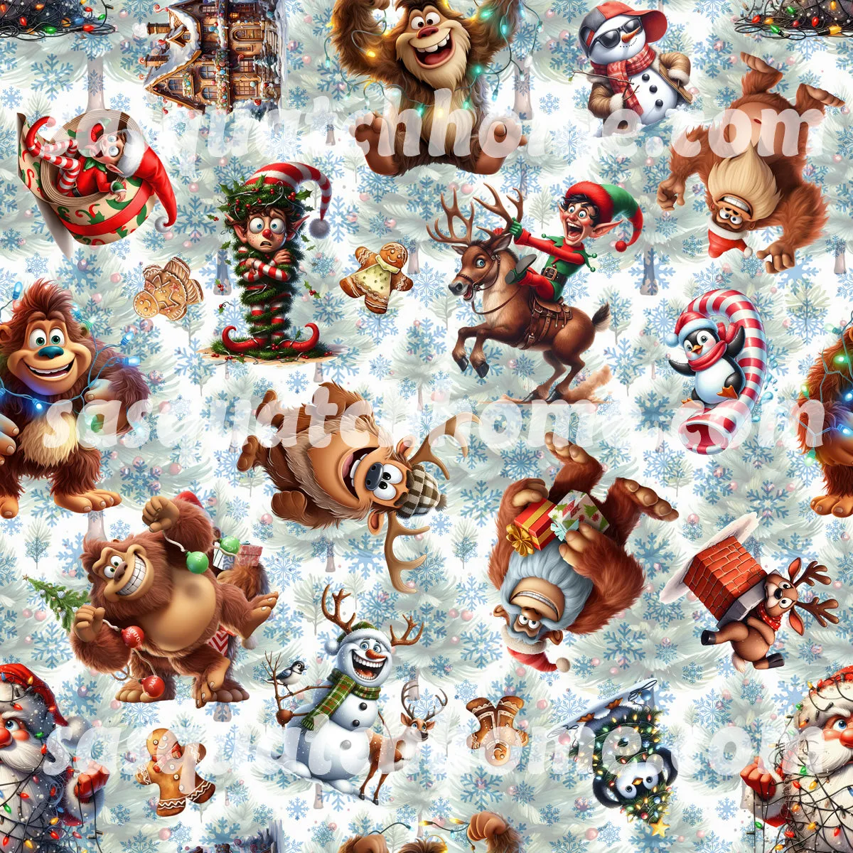 Bigfoot, Sasquatch Themed, Oxford Fabric Dog Harness