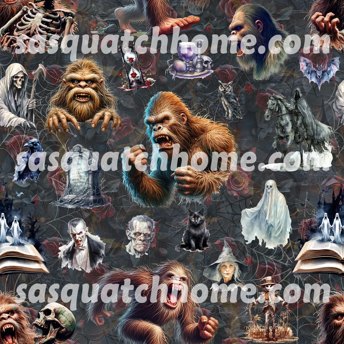 Bigfoot, Sasquatch Themed, Oxford Fabric Dog Harness