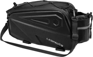 Bike Luggage Rack Rear Bag Bicycle Rear Rack Bag Bike Saddle Bags for Rear Rack Hard Shell Insulated Waterproof 10L Large Capacity Shoulder Strap Included