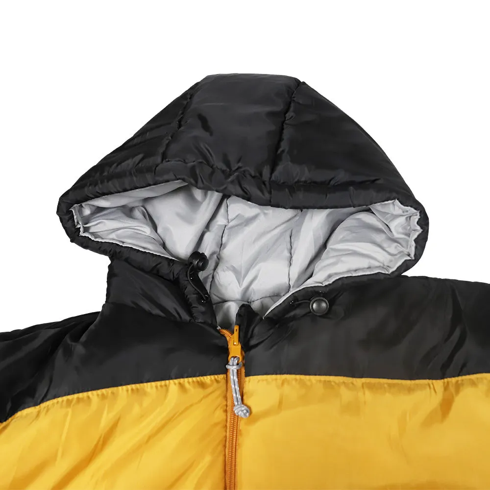 Black and Tan Long Sleeve Sleeping Bag Jacket L-XXL Success