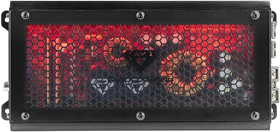 Black Diamond DIA-K1X Car Audio Amplifier 1 Channel, Monoblock Amplifier, Class D, 1000 Watts RMS @1-Ohm, 3000 Watts Peak, Acrylic Window with Red LED Lighting, Remote BASS Knob Included