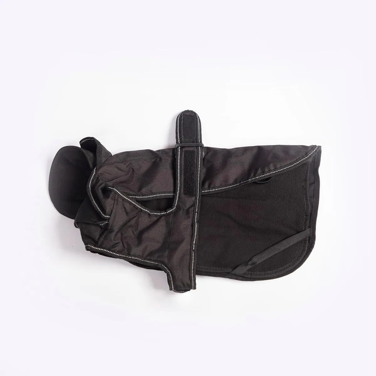 Black Harness 2 in 1 Ultimate Rainproof Windproof Machine Washable Dog/Puppy Coat 12 Inch 30 cm
